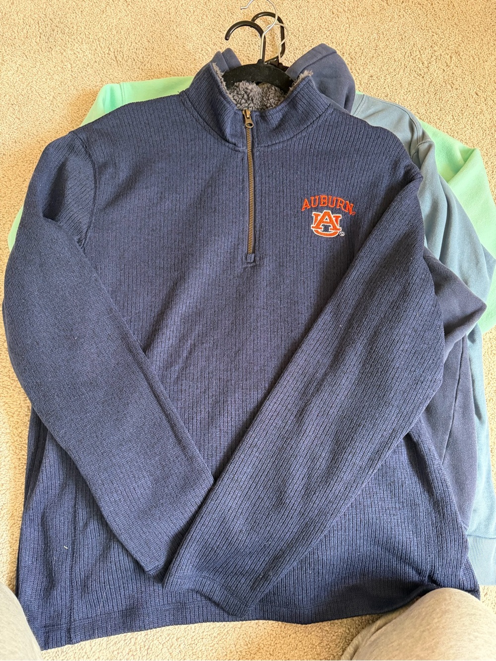 Men's Navy Quarter-Zip Pullover Sweater